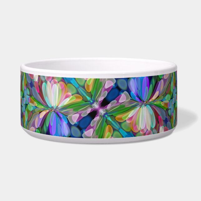 Tigela Dragonfly Garden Abstrato Floral (Frente)