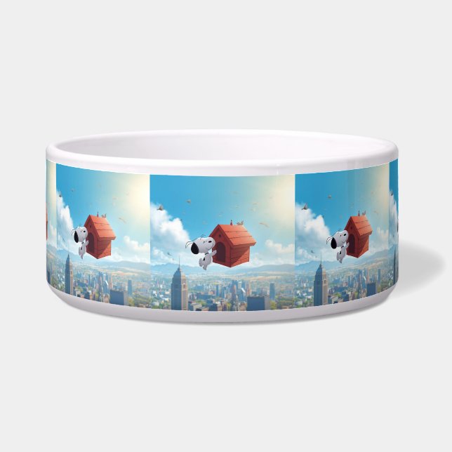 Tigela Dreamy Beagle Floating City Comic Illustration (Frente)