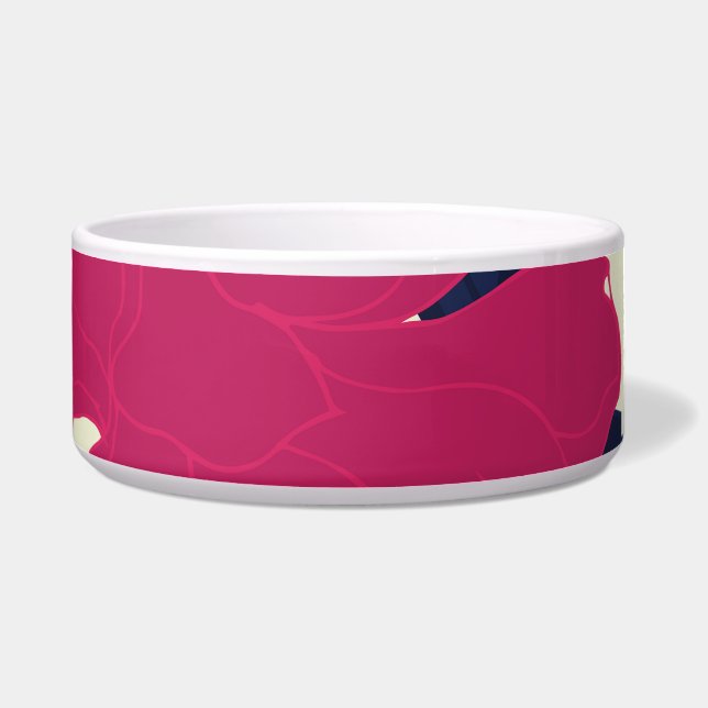 Tigela elegância floral: padrão abstrato (Frente)