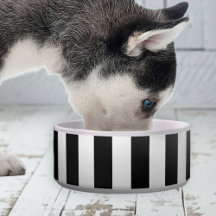 Elegant Cute Stripe Ceramic Pet Bowl
