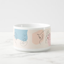 Elegante Abstrato Woman Line Art Bowl
