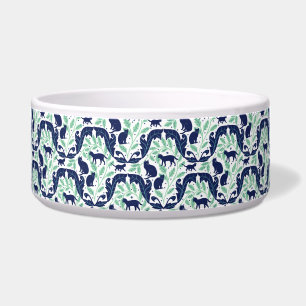 Tigela Elegante Art Nouveau Mint Blue Black Whimsical