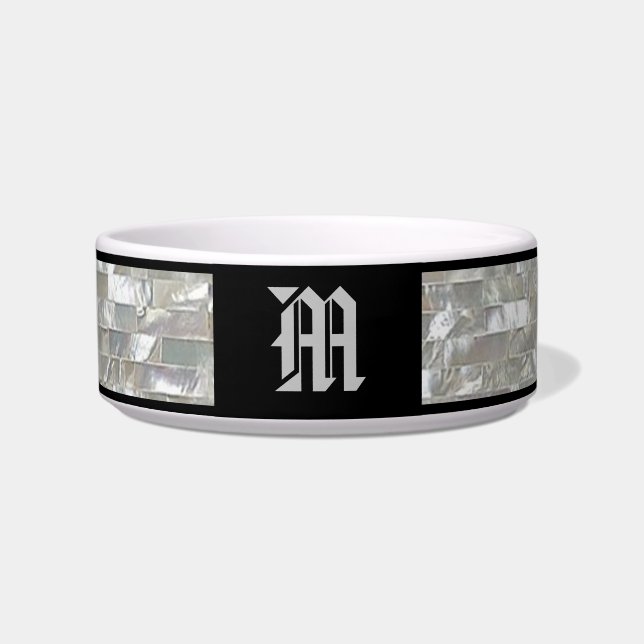 Tigela Elegante Azulejo com Pérola Monogramada para Anima (Frente)