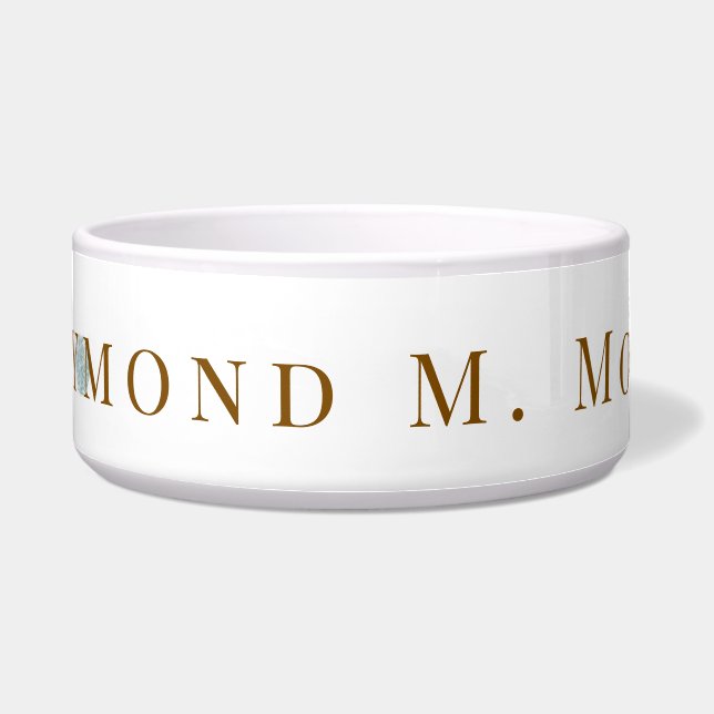 Tigela Elegante Nome Personalizado (Frente)