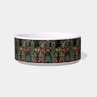Tigela Elegante Teal "Ancestral Paradigm" Design Pet Bowl