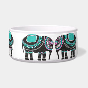 Tigela Elegantes Elefantes Indianos Desenho de Gatinho Fo