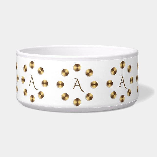 Tigela Elemento dourado do inclinação. monograma (Frente)