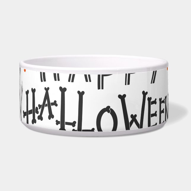 Tigela Elementos de Halloween Conjunto Vintage Design (Frente)