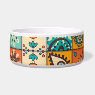 Tigela Elementos Decorativos: Padrão Vintage Desenhado à