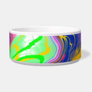 Tigela Eletricidade Disco Escalha Marble Fluid Art