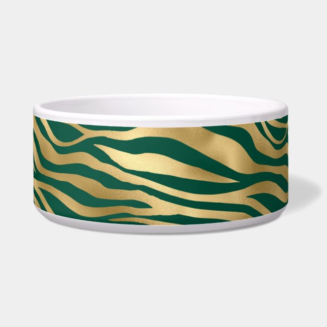 Tigela Emerald e Dourado Safari Series Design 4 (Frente)