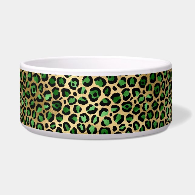 Tigela Emerald e Dourado Safari Series Design 8 (Frente)