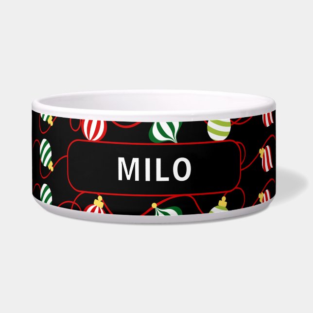 Tigela Enfeite Personalizado Natal Cachorro (Frente)