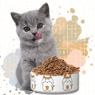Tigela Engraçado Cartografia de Gato Personalizado de Ali