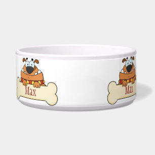 Tigela Engraçado Cartoon Cão Personalizado Pet Bowl