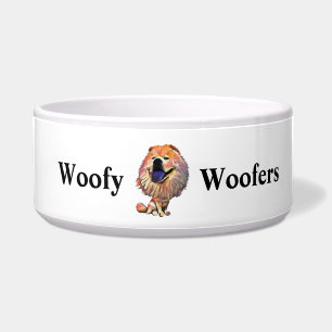 Tigela Engraçado Cartoon Chow Dog Bowl