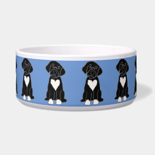 Tigela Engraçado, negro, cachorro-d'água