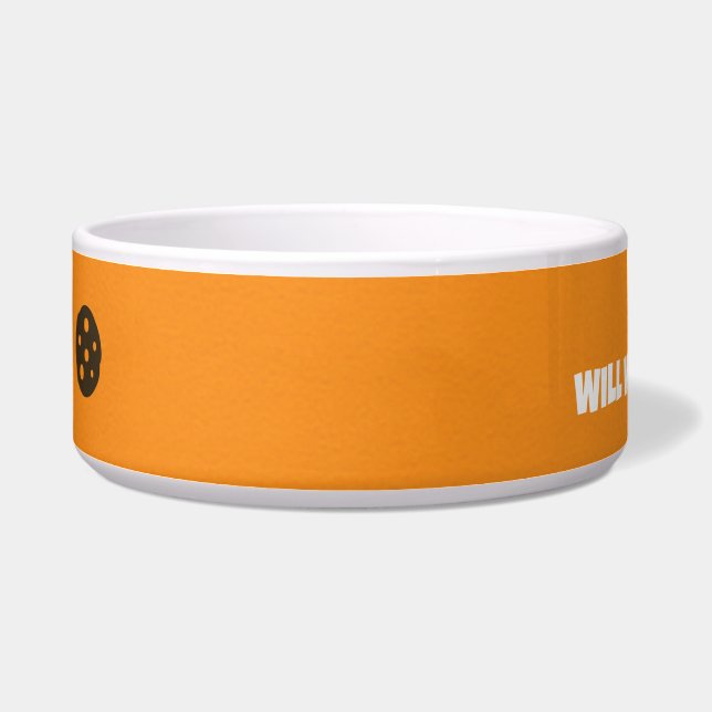 Tigela Engraçado Pet Bowl Personalizado - "Trabalhará par (Esquerda)