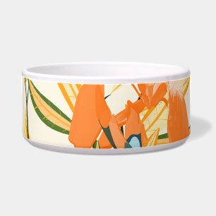 Tigela Erris de laranja: padrão floral uniforme