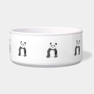 Tigela Esboço preto e branco do panda