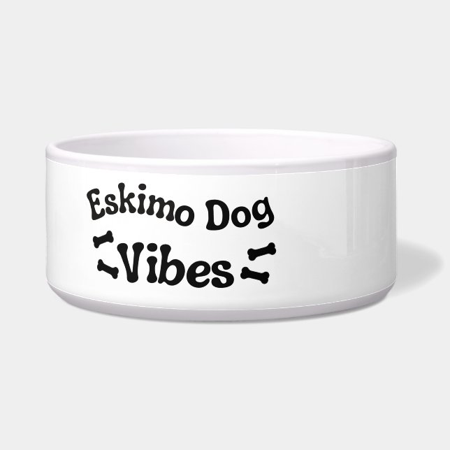 Tigela Eskimo Cachorro Vibes Cachorro Cerâmico Bowl (Esquerda)