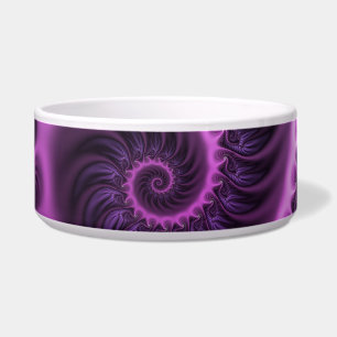 Tigela Espiral De Arte Fractal, Roxal, Rosa-Legal, vívida