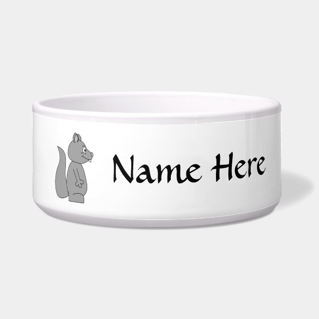 Tigela Esquilo cinzento bonito (Frente)