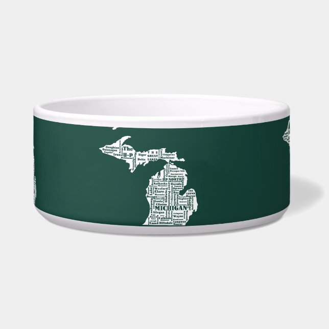 Tigela Estado Verde das Cidades de Michigan (Frente)