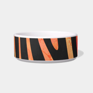 Tigela Estampa Preta e Laranja de Zebra