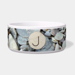Tigela Estilo de Pet Inicial Conchas Costeiras