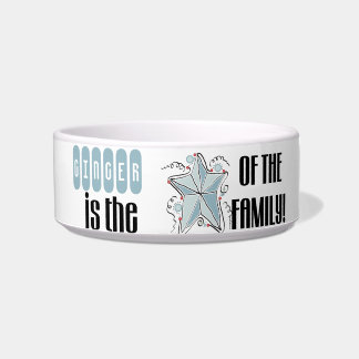 Tigela Estrela personalizada do prato do animal de