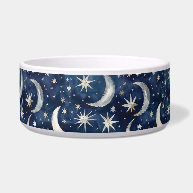 Tigela Estrelas Douradas Prateadas Azuis (Frente)