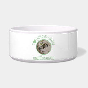 Tigela Eu Adoro Curry Verde Tailandês... Comida da rua Ta