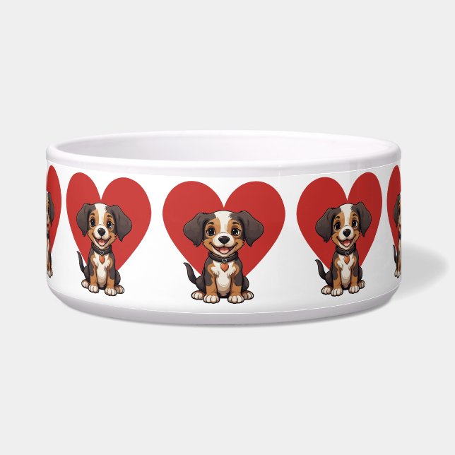 Tigela Eu amo cachorro (Frente)