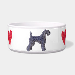 Tigela Eu amo meu azul de Kerry Terrier