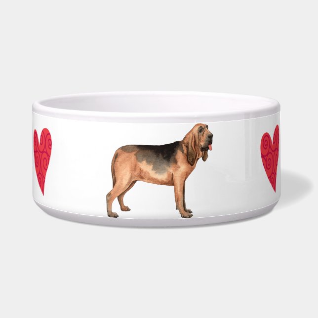 Tigela Eu amo meu Bloodhound (Direita)