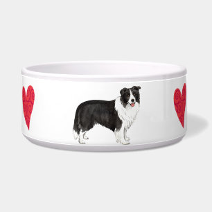 Tigela Eu amo meu border collie