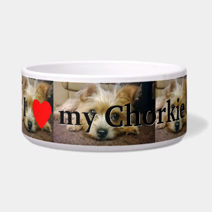 Tigela Eu amo meu Chorkie