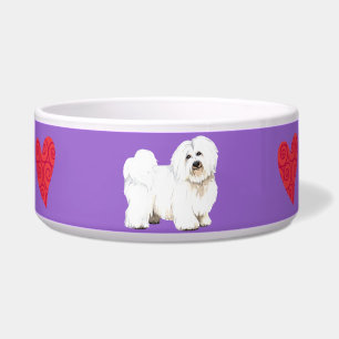 Tigela Eu amo meu Coton de Tulear