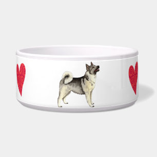 Tigela Eu amo meu Elkhound norueguês