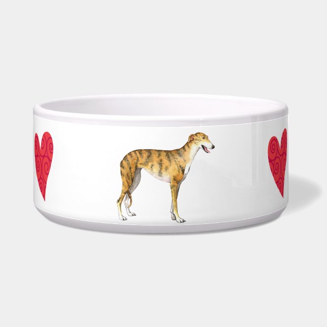 Tigela Eu amo meu Greyhound (Direita)