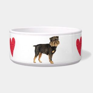 Tigela Eu amo meu Griffon de Bruxelas