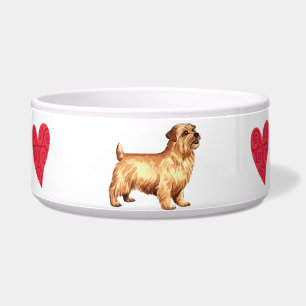 Tigela Eu amo meu Norfolk Terrier