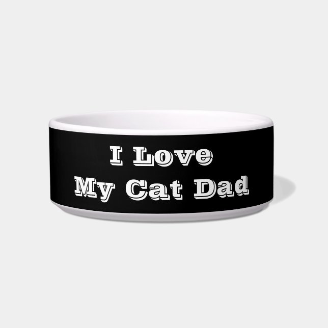 Tigela Eu Amo Meu Pai do Gato (Frente)