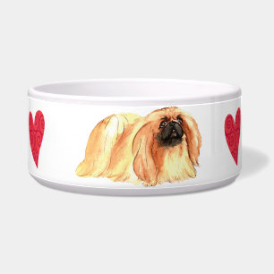 Tigela Eu amo meu Pekingese