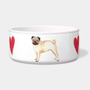 Tigela Eu amo meu Pug