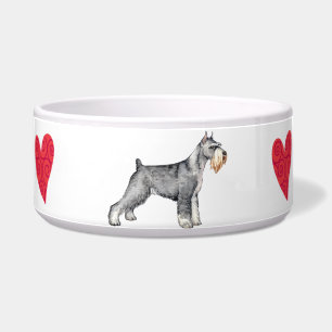 Tigela Eu amo meu Schnauzer padrão