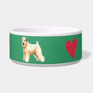Tigela Eu amo meu Terrier Wheaten revestido macio