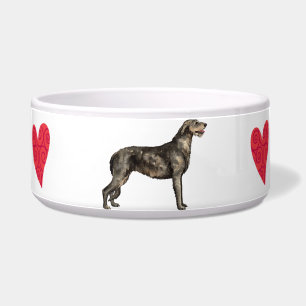 Tigela Eu amo meu Wolfhound irlandês