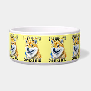 Tigela Eu Amo Minha Shiba Inu Proprietário do cão
